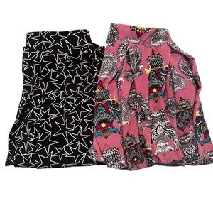 LuLaRoe Skirt With Pockets pleated Bundle Both Size medium.